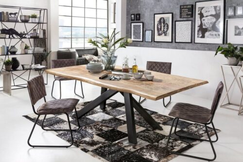 SIT Esstisch »Tisch 220x100 cm Platte Mango massiv, Gestell«, Platte Mango massiv, Gestell Metall