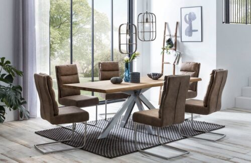 Home affaire Esstisch »Tristan natur«, mit echter Baumkante