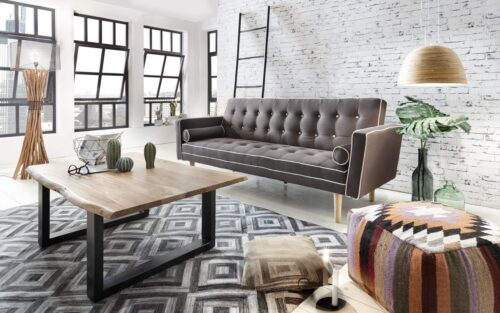 SIT Couchtisch »Couchtisch 80x80 cm Platte Akazie, Gestell Stahl«, Platte Akazie, Gestell Stahl