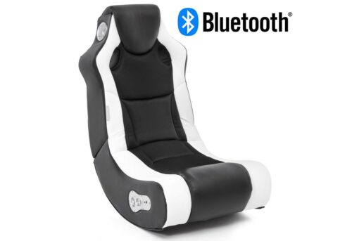 Wohnling Gaming Chair »WL8.010BT«, Soundchair in Schwarz Weiß mit Bluetooth Musiksessel mit eingebauten Lautsprechern Multimediasessel für Gamer Musiksessel 2.1 Soundsystem - Subwoofer Music Gaming Rocker