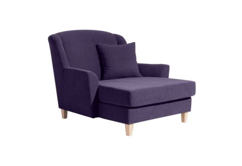 Max Winzer® Sessel »Judith«, Big-Sessel inkl. 1x Zierkissen 55x55cm Velours