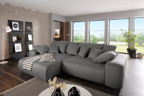 Home affaire Ecksofa »Sundance Luxus«, mit besonders hochwertiger Polsterung für bis zu 140 kg pro Sitzfläche, wahlweise mit Beffunktion, Bettkasten, Topper