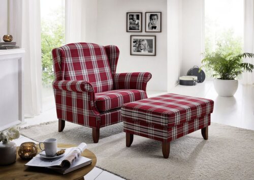 Max Winzer® Sessel »Verita«, Big-Sessel kariert