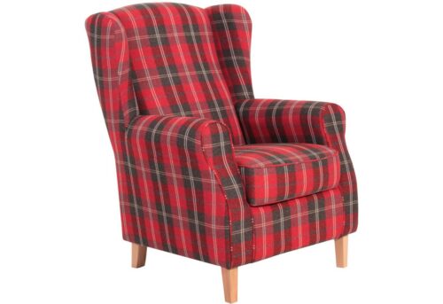 Max Winzer® Sessel »Lorris«, Ohrenbackensessel kariert
