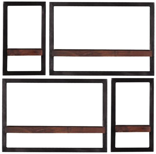 SIT Regal »Wandregal-Set, 4-teilig Recyceltes Altholz, Metall«, Recyceltes Altholz, Metall