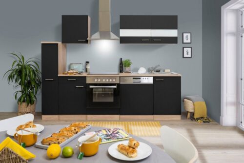 RESPEKTA Küchenzeile, mit E-Geräten, Breite 250 cm