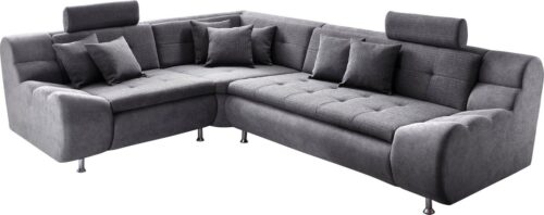 Trendfabrik Polsterecke, mit Kopfstützen und Metallfuß, frei im Raum stellbar