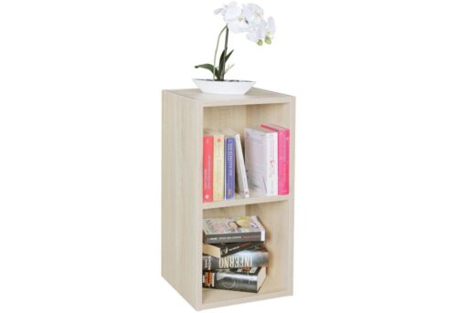 Wohnling Standregal »WL5.176«, Holz 30x60x30 cm Modern Sonoma Regal Klein Wandregal Ablageregal Schmal Kleines Bücherregal 2 Ablagefächer Schmales Design Holzregal Nischenregal