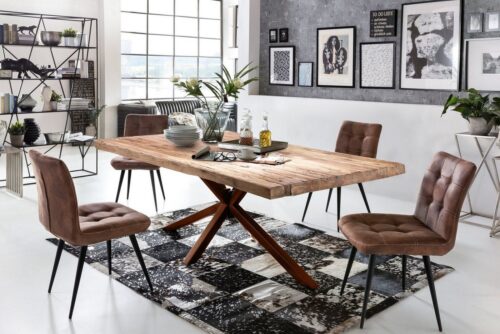 SIT Esstisch »Tisch 220x100 cm Platte recyceltes Teak, Gestell«, Platte recyceltes Teak, Gestell Metall