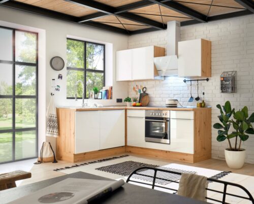 RESPEKTA Winkelküche »Safado«, hochwertige Ausstattung wie Soft Close Funktion, schnelle Lieferzeit, Stellbreite 220 x 172 cm