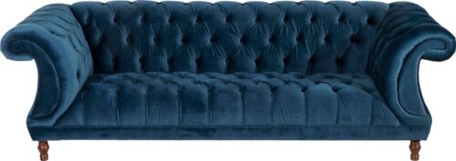 Max Winzer® Chesterfield-Sofa »Isabelle«, mit edler Knopfheftung & gedrechselten Füßen in Buche Nussbaum, Breite 260 cm