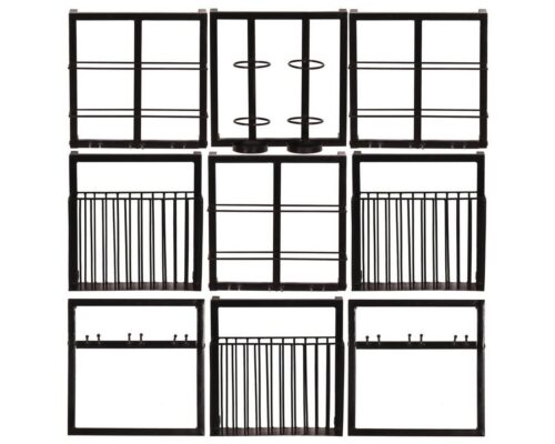 SIT Regal »Wandregal-Set, 9-teilig Metall«, Metall