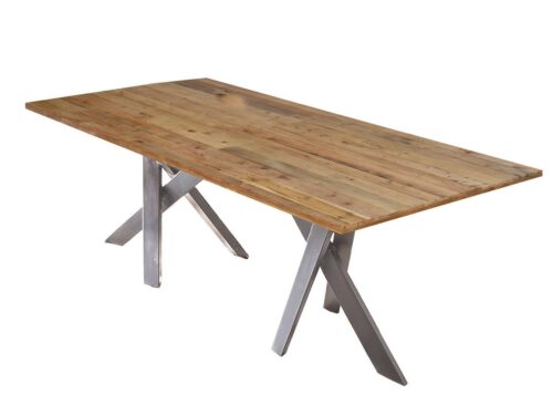 SIT Esstisch »Tisch 240x100 cm Platte Pinie, Gestell Metall«, Platte Pinie, Gestell Metall