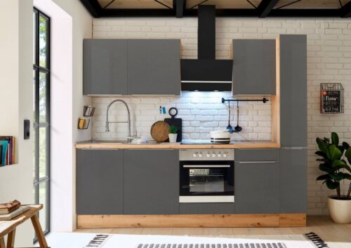 RESPEKTA Küchenzeile »Safado«, hochwertige Ausstattung wie Soft Close Funktion, schnelle Lieferzeit, Breite 250 cm