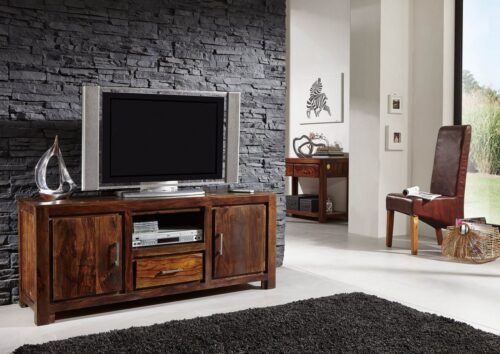 Massivmoebel24 TV-Board »METRO LIFE« (145x45x60 Sheesham montiert)