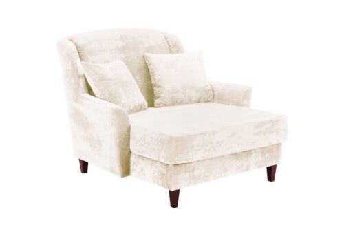 Max Winzer® Sessel »Judith«, Big-Sessel inkl. 1x Zierkissen 55x55cm Samt
