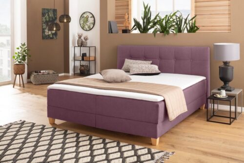 Home affaire Boxspringbett »Lonrai«, in Härtegrad H2 & H3 und XXL - Überlänge 220cm wählbar, inkl. Topper und Bettkasten