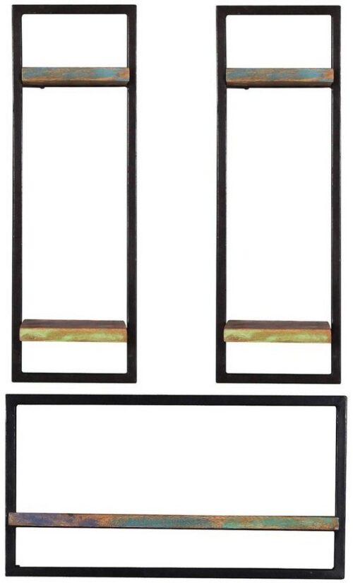 SIT Regal »Wandregal-Set, 3-teilig Altholz mit starken Gebrau«, Altholz mit starken Gebrauchsspuren, lackiert, Rahmen aus Metall