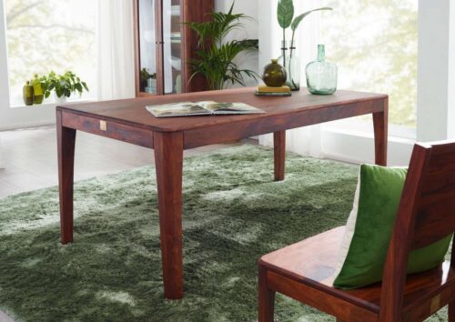 Massivmoebel24 Esstisch »BROOKLYN« (180x90x76 Sheesham, moderner Esszimmertisch mit abgerundeten Ecken)