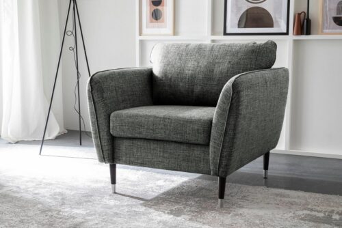 Trendfabrik Loungesessel »County«, mit Fuß in Holz-Metallkombination, frei im Raum stellbar