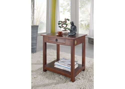 Massivmoebel24 Beistelltisch »OXFORD« (61x45x60 Akazie montiert)