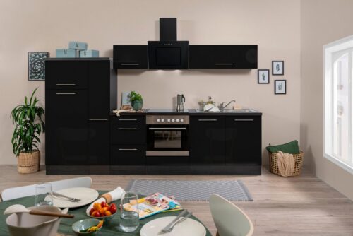 RESPEKTA Küchenzeile »RP300«, mit E-Geräten, Breite 300 cm