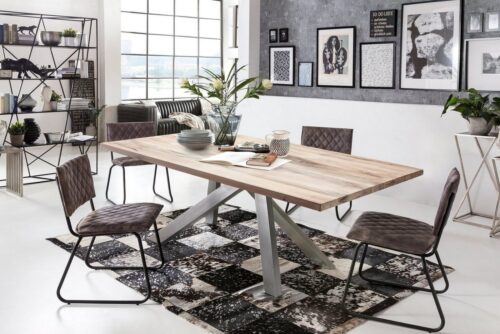 SIT Esstisch »Tisch 180x100 cm Platte Balkeneiche, Gestell«, Platte Balkeneiche, Gestell Metall