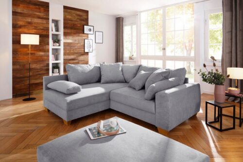 Home affaire Ecksofa »Helena Luxus«, mit besonders hochwertiger Polsterung für bis zu 140 kg pro Sitzfläche, auch in Cord-Bezug, incl. 2 Nierenkissen und 3 Zierkissen