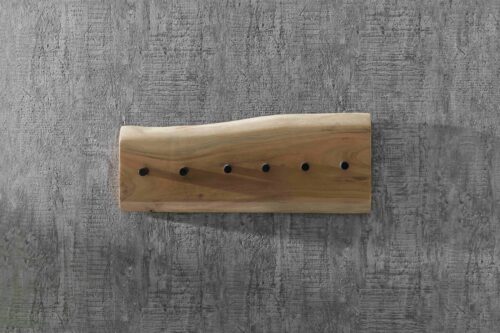 SIT Garderobenpaneel, mit Baumkante, aus Massivholz Akazie