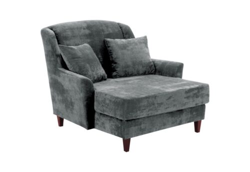 Max Winzer® Sessel »Judith«, Big-Sessel inkl. 1x Zierkissen 55x55cm Samt