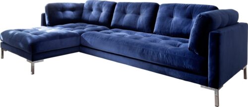 Trendfabrik Ecksofa »Landau«, mit Metallfuß, wahlweise Recamiere rechts oder links bestellbar, frei im Raum stellbar