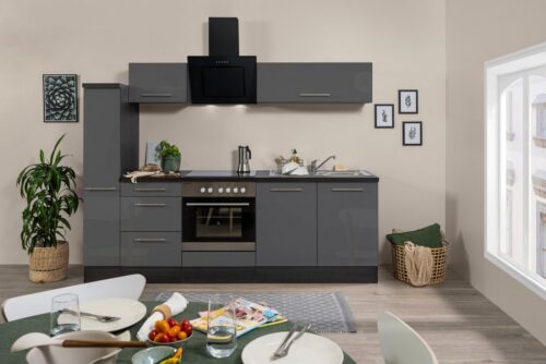 RESPEKTA Küchenzeile »RP240«, mit E-Geräten, Breite 240 cm