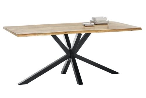 SIT Esstisch »Tisch 200x100 cm, Akazie natur Platte Akazie,«, Platte Akazie, Gestell Metall