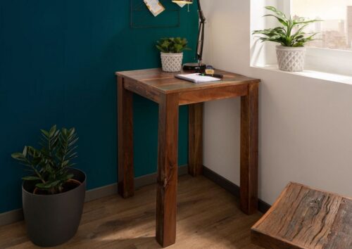 Massivmoebel24 Esstisch »NATURE OF SPIRIT« (Stilvoller Esstisch im Vintage Look aus Mango und Akazie Massivholz, bunt lackiert 60x60x76 Altholz)