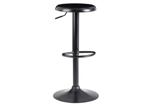 Wohnling Barhocker »WL6.193«, Barstuhl Schwarz ohne Lehne 58 - 79 cm Hocker Küchenhocker Metall 100kg Design Tresenhocker Drehbar Bistrohocker