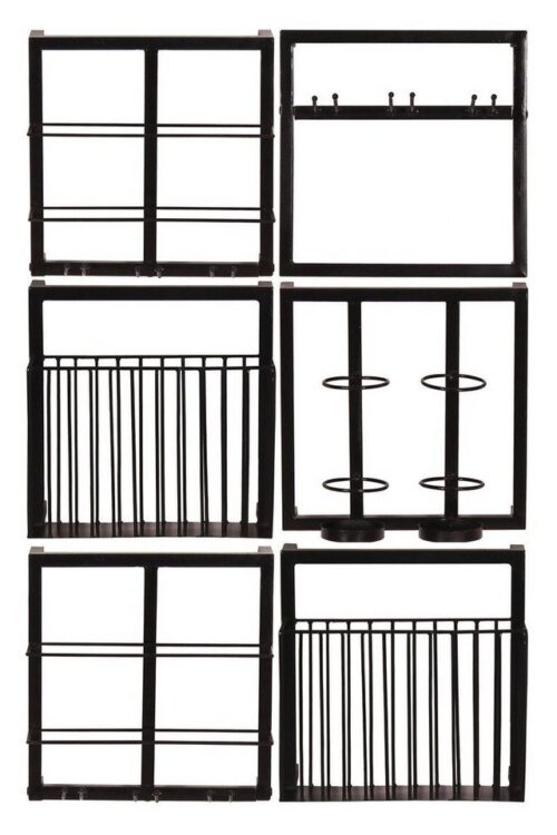 SIT Regal »Wandregal-Set, 6-teilig Metall«, Metall