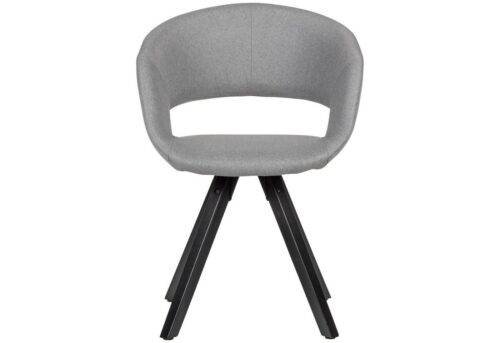 Wohnling Esszimmerstuhl »WL6.112«, Esszimmerstuhl Hellgrau Stoff mit schwarzen Beinen Retro Stuhl Küchenstuhl mit Lehne Polsterstuhl Maximalbelastbarkeit 110 kg