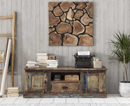 SIT Kommode »Lowboard Altholz mit starken Gebrauchsspuren,«, Altholz mit starken Gebrauchsspuren, lackiert