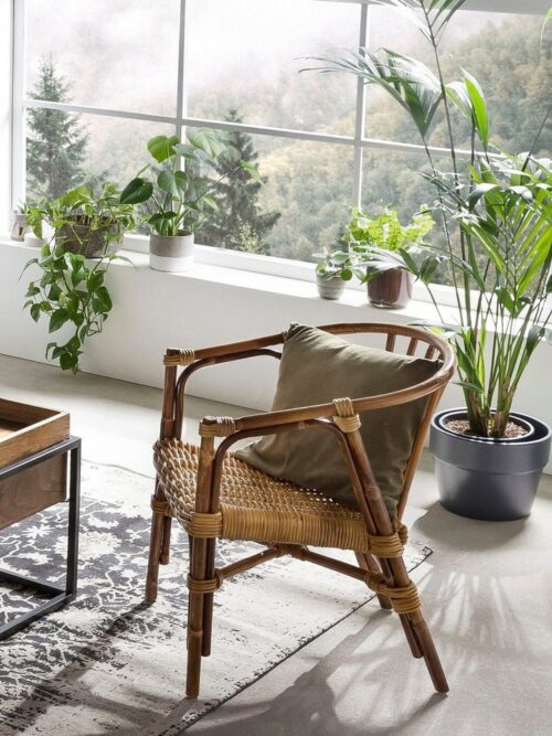 SIT Sessel, aus recyceltem Holz und Rattan