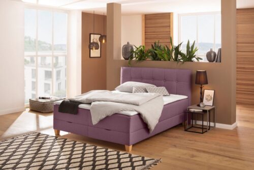 Home affaire Boxspringbett »Lonrai«, in Härtegrad H2 & H3 und XXL - Überlänge 220cm wählbar, inkl. Topper und Bettkasten