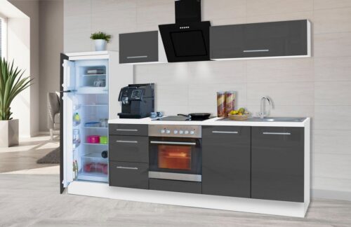 RESPEKTA Küchenzeile »RP270«, mit E-Geräten, Breite 270 cm