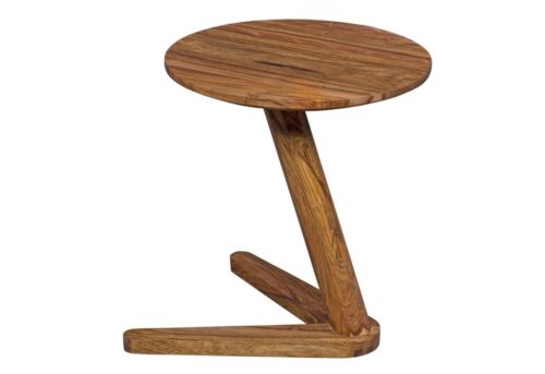 Wohnling Beistelltisch »WL1.727«, BOHA Massivholz Sheesham Design Wohnzimmer-Tisch 45 x 45cm rund Nachttisch Natur-Holz Landhaus-Stil