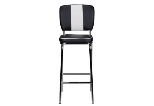 Wohnling Barhocker »WL1.719«, Barstuhl American Diner 50er Jahre Retro Schwarz Weiß