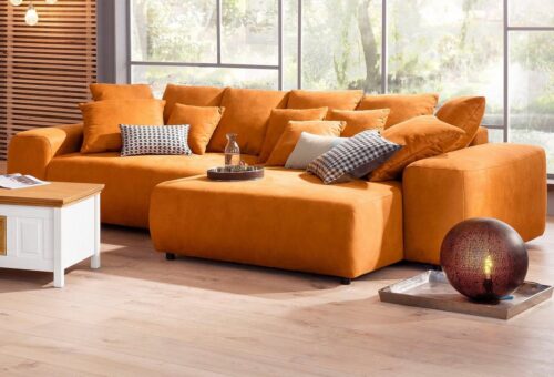 Home affaire Ecksofa »Riveo Luxus«, mit besonders hochwertiger Polsterung für bis zu 140 kg pro Sitzfläche, auch mit Cord-Bezug