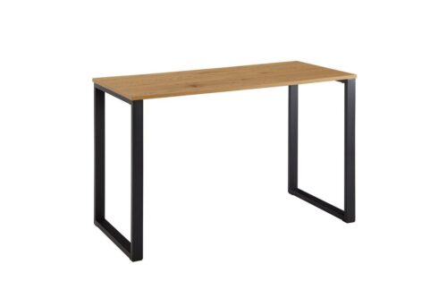 Wohnling Schreibtisch »WL6.569«, Eiche-Dekor / Schwarz 120x60x76 cm Design Computertisch Homeoffice Bürotisch Klein Hell Laptoptisch Arbeitszimmer mit Metallbeine