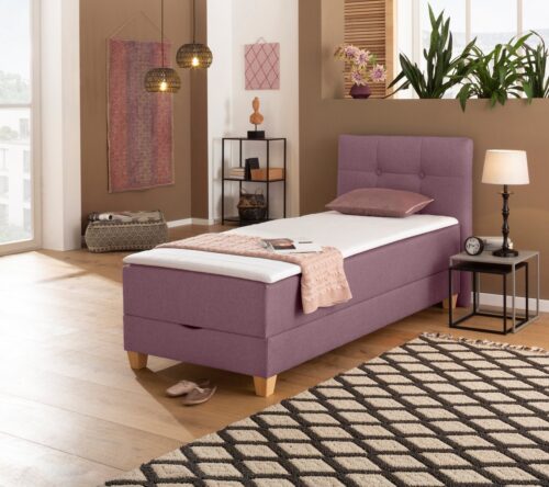 Home affaire Boxspringbett »Lonrai«, in Härtegrad H2 & H3 und XXL - Überlänge 220cm wählbar, inkl. Topper und Bettkasten