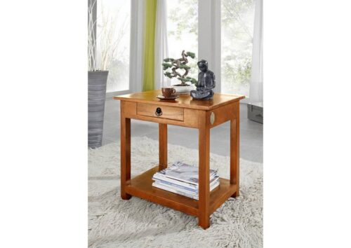 Massivmoebel24 Beistelltisch »OXFORD« (61x45x60 Akazie montiert)