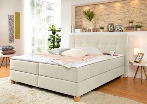 Home affaire Boxspringbett »Calloway«, inkl. Topper, XXL-Ausführung, in 4 Farben, 5 Breiten, 3 Matratzenarten in H2, H3, H4