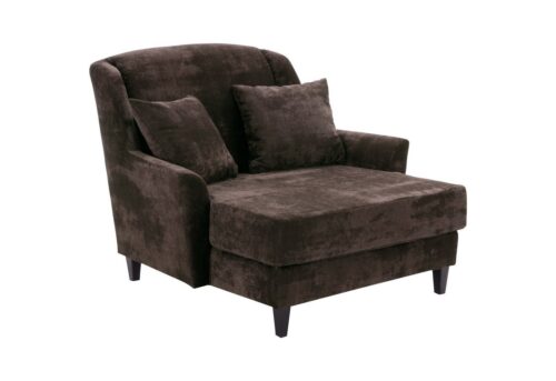 Max Winzer® Sessel »Judith«, Big-Sessel inkl. 1x Zierkissen 55x55cm Samt