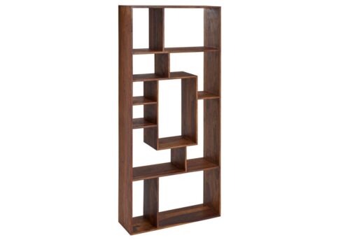 Wohnling Bücherregal »WL6.566«, 80x180x25 cm Sheesham Massivholz Holzregal Stehend Offen Regal Wohnzimmer Standregal  Raumteiler Freistehend Groß und Breit